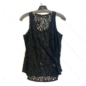 Sleeveless black sheer top by Theory (XS)
